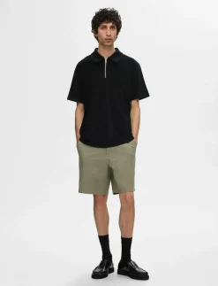 SLHRELAX-TERRY SS ZIP POLO EX - Kortärmade pikéer