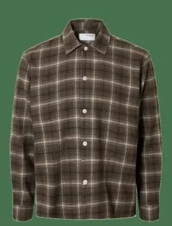 SLHRLXEDWIN CHECK LIGHT OVERSHIRT - Rutiga skjortor