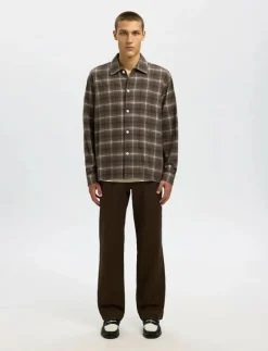 SLHRLXEDWIN CHECK LIGHT OVERSHIRT - Rutiga skjortor