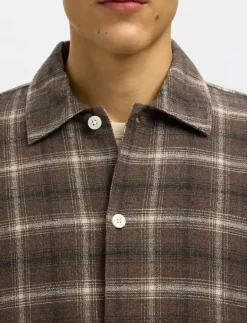 SLHRLXEDWIN CHECK LIGHT OVERSHIRT - Rutiga skjortor