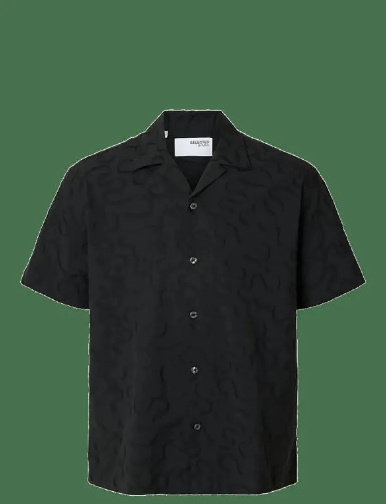 SLHRLXELI EMB SS SHIRT - Kortärmade