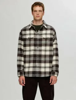 SLHRLXPABLO WOOL BLEND OVERSHIRT - Rutiga skjortor