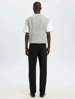 SLH196-STRAIGHT TERRY WOOL BLND PNT NOOS - Casual byxor