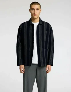 SLHTONY WAFFLE STRIPE OVERSHIRT - Jackor & rockar