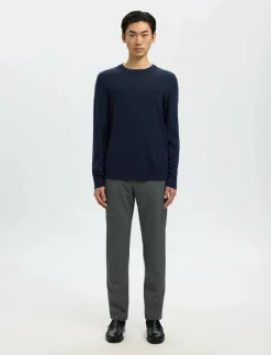 SLHTRAY LS KNIT MERINO CREW NECK NOOS - Rundhalsad