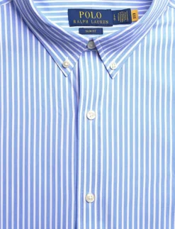 Slim Fit Striped Stretch Poplin Shirt - Randiga skjortor