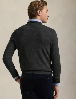 Slim Fit Washable Wool Crewneck Sweater - Rundhalsad
