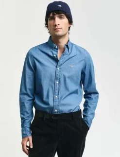 SLIM INDIGO BD - Jeansskjortor
