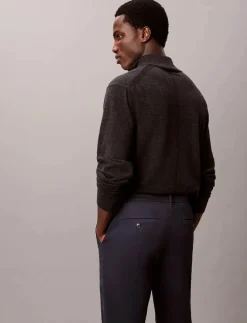 SLIM SATEEN CHINO TROUSER - Chinos