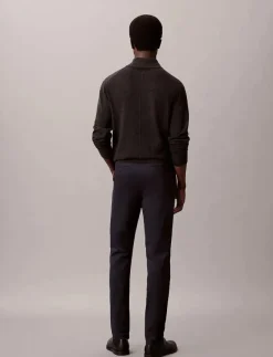 SLIM SATEEN CHINO TROUSER - Chinos