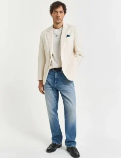 SLIM SEERSUCKER SUIT JACKET - Enkelknäppta kavajer