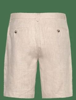 Slim-fit 100% linen bermuda shorts - Linneshorts