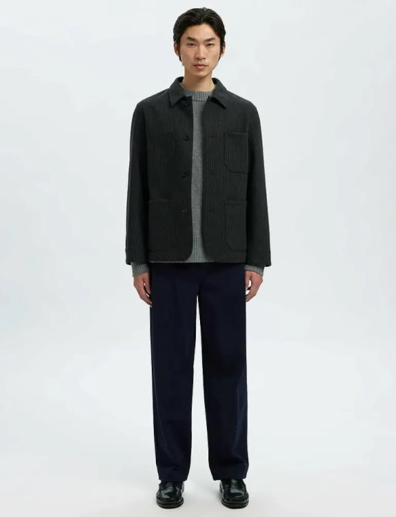 SLM-LANDON WOOL BLEND HYBRID BLAZER NOOS - Enkelknäppta kavajer