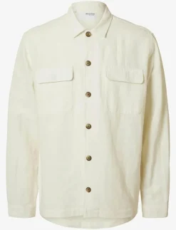 SLM-LEROY LINEN BLEND OVERSHIRT LS NOOS - Jackor & rockar