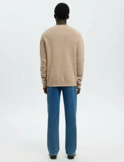 SLMNEIL LS KNIT NEPS CREW NECK - Rundhalsad