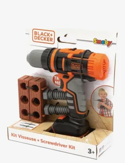 Smoby Black+Decker Mekanisk Skruvdragare med Tillbehör - Leksaksverktyg