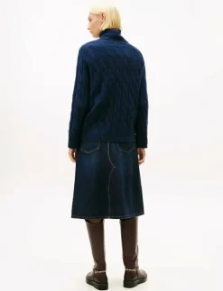 SOFT WOOL CABLE ROLL-NK LS SWT - Polotröjor