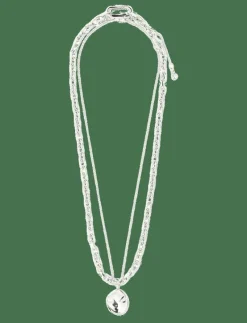 SPARKLE necklace 2-in-1 set, silver-plated - Kedjehalsband