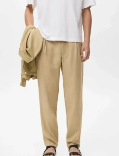 Straight-fit pleated trousers - Casual byxor