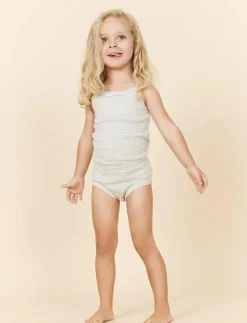 STRAP TOP AND UNDERPANTS STRIPED - Underklädesset