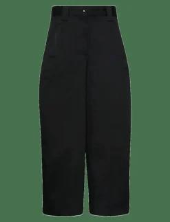 STRETCH COTTON TWILL BARREL LEG - Byxor