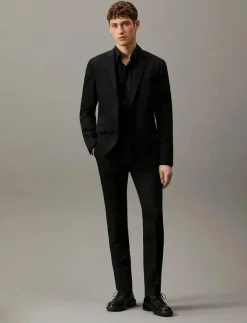 STRETCH WOOL SLIM SUIT BLAZER - Enkelknäppta kavajer