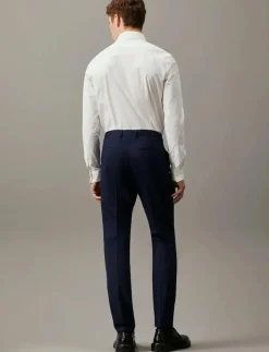 STRETCH WOOL SLIM SUIT PANT - Kostymbyxor