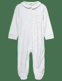 Striped bodysuit pyjamas - Långärmad bodysuit