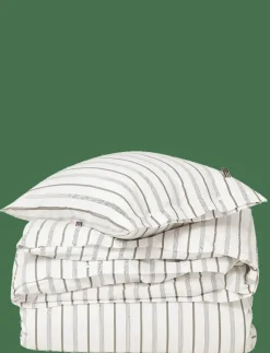 Striped Cotton Poplin Bed Set - Påslakanset