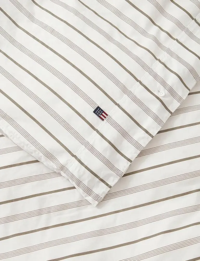 Striped Cotton Poplin Bed Set - Påslakanset