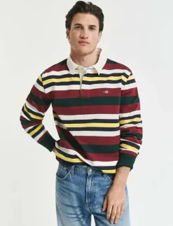 STRIPED HEAVY RUGGER - Långärmade pikéer