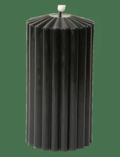 Striped LED pillar candle - Dekoration