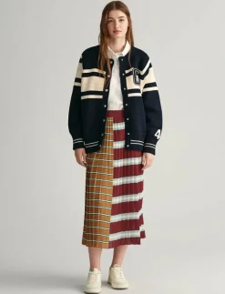 STRIPED PLEATED SKIRT - Maxikjolar
