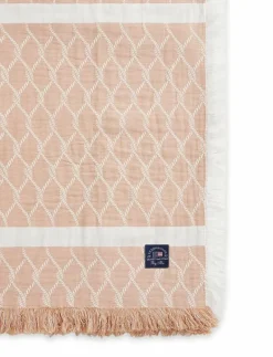 Striped Rope Structured Cotton Bedspread - Sängkläder