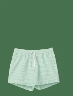 Striped Seersucker Swim Trunks - Badbyxor