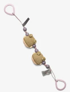Stroller chain, knittet, Soft rose ballerina - Leksak för barnvagnen