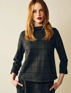 Tara Houndstooth Jumper - Sweatshirts
