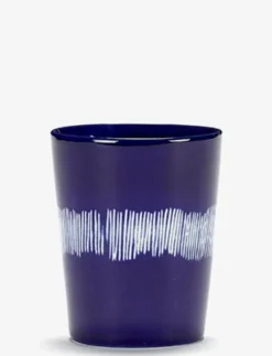 TEA CUP 33CL DARK BLUE-WHITE FEAST BY OTTOLENGHI SET/4 - Tekoppar