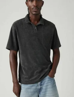 TERRY POCKET POLO DARK PHANTOM - Kortärmade pikéer