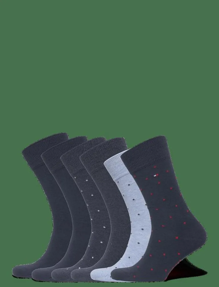 TH MEN SOCK 6P DOT ECOM - Vanliga strumpor