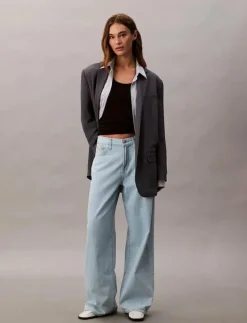 THE WIDE LEG LINEN AARON INDIGO - Vida byxor