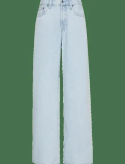 THE WIDE LEG LINEN AARON INDIGO - Vida byxor