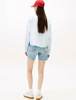 TJW REG CROP STRIPE POPLIN SHIRT - Långärmade