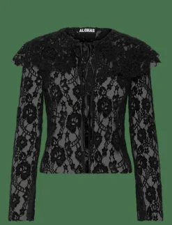 Tolpa Lace Black Blouse - Långärmade blusar