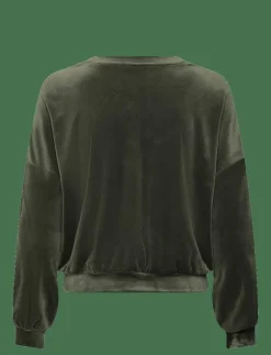 TOP LS VELOURS CREW - Överdelar