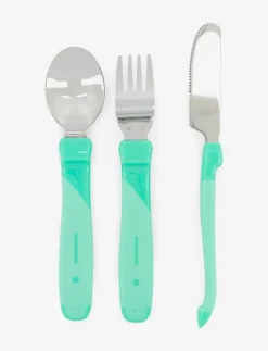 Twistshake Learn Cutlery Stainless Steel 12+m Pastel Green - Serveringsset