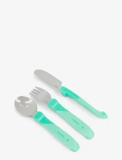 Twistshake Learn Cutlery Stainless Steel 12+m Pastel Green - Serveringsset