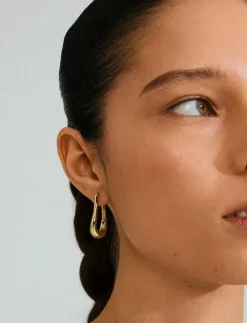 UNFOLD hoops gold-plated - Hoops