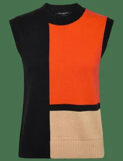 VARLI COLOUR BLOCKING KNIT VES - Stickade västar