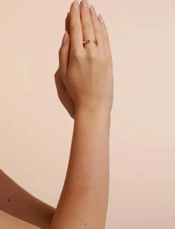Veil crystal ring g/clear - Onesize - Ringar
